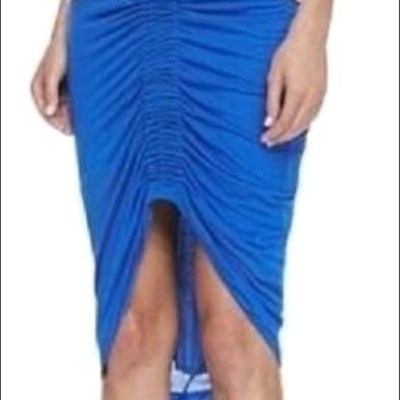 Helmet Lang Black Ruched Asymmetrical skirt - Picture 1 of 3